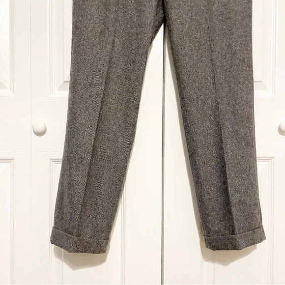Bonobos Gray Tailored Wool Dress Pants Cuffed Hem Trouser Straight Leg Size 33 - Picture 4 of 8